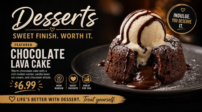 Desserts — example promo