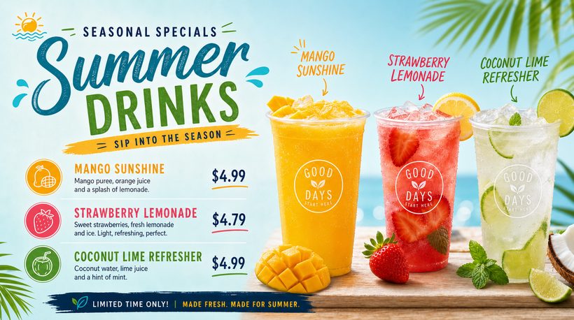 Seasonal specials — example promo